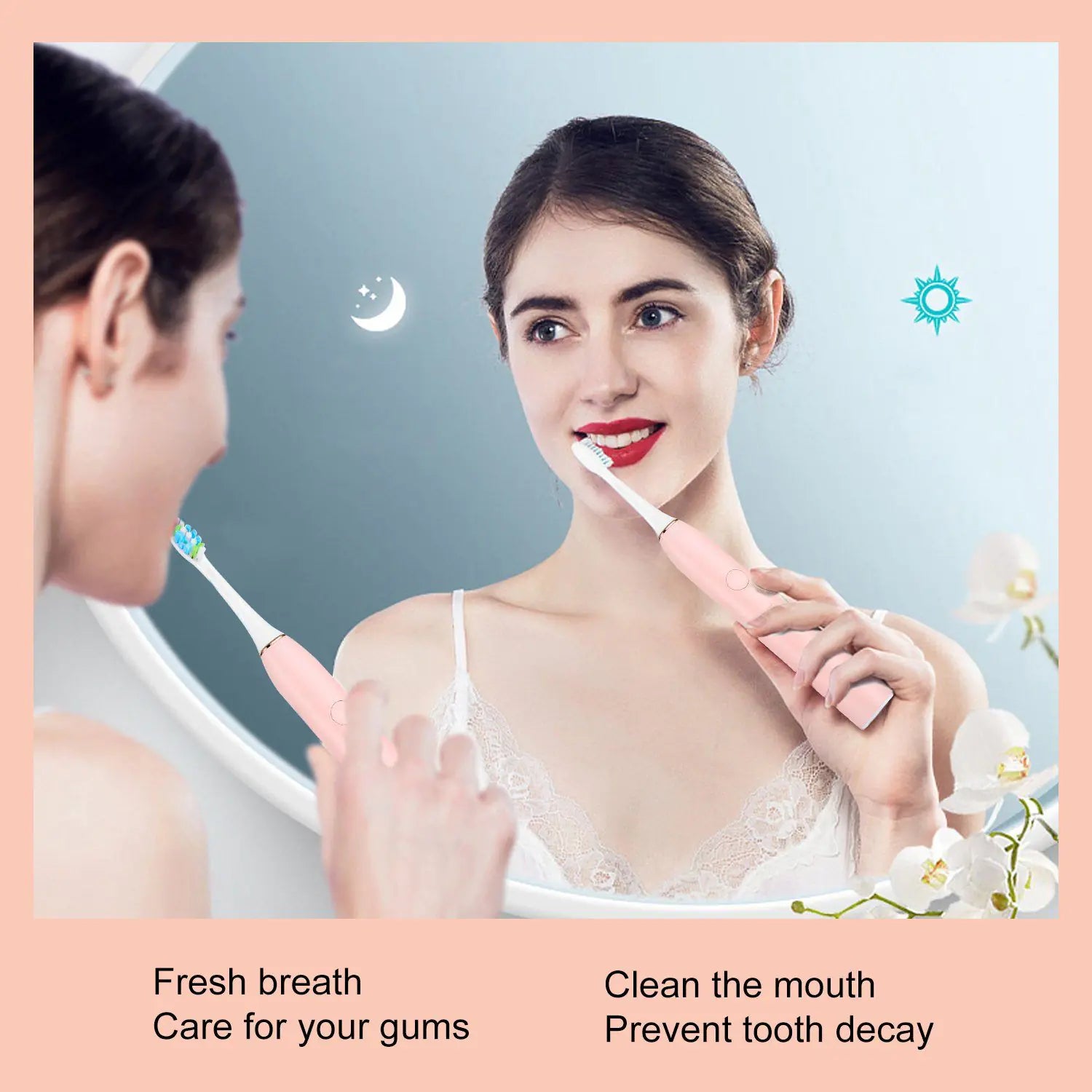 SonicFresh 360 Electric Toothbrush with Extra Heads