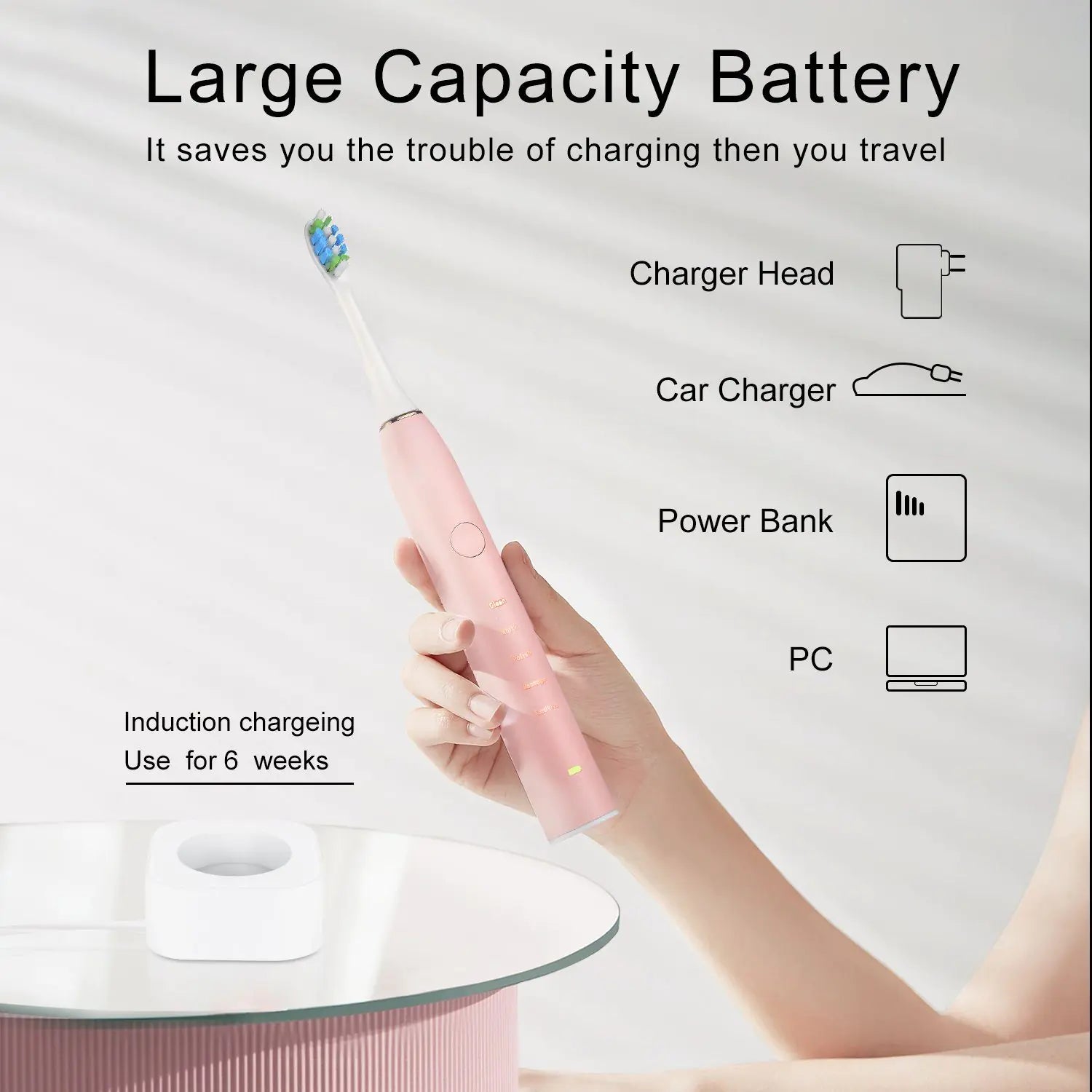 SonicFresh 360 Electric Toothbrush with Extra Heads